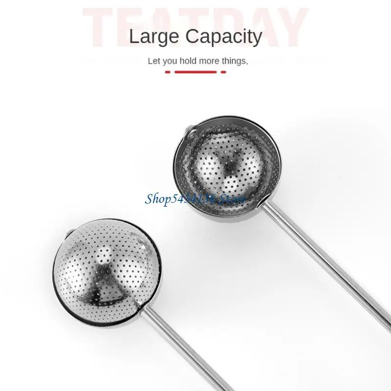 

H7ED Stainless Steel Tea Infuser Tea Ball with Tea Drain Filter Mesh for Coffee Loose Tea Sphere Locking Spice Tea Ball Ball