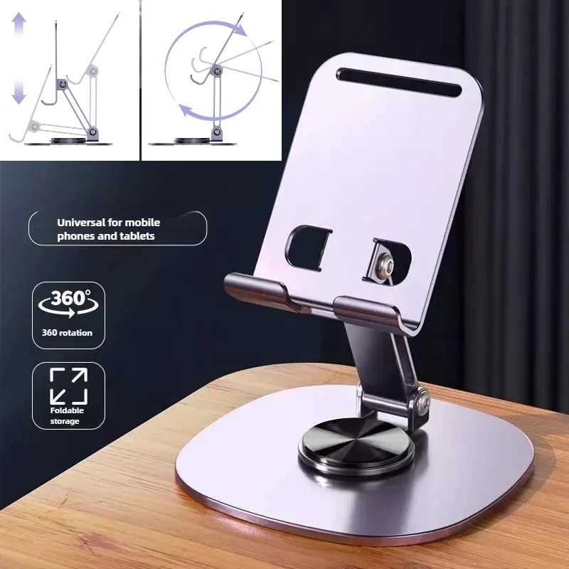 회전식 테이블 휴대폰 거치대 아이패드 삼성 아이폰 16 15 14 13용 데스크탑 스탠드