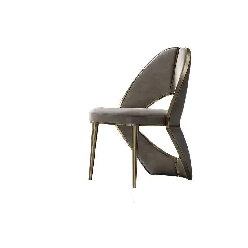 Полностью кожаный обеденный стул в итальянском стиле, вилла, большой плоский пол, оригинальные высококачественные бытовые современные роскошные обеденные столы и стулья