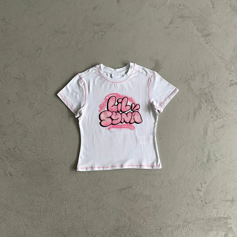 

LiL-Sy T Shirts y2k Fashion Hip-hop Street styl Women Casual T-shirt Summer Thin breathable fit Cotton Short-sleeved Tees Tops