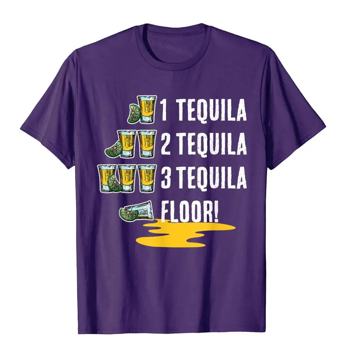 1 Tequila 2 Tequila 3 Tequila Floor Cinco De Mayo T-Shirt Tops Shirt Family Print Cotton Men T Shirts Cosie Kawaii