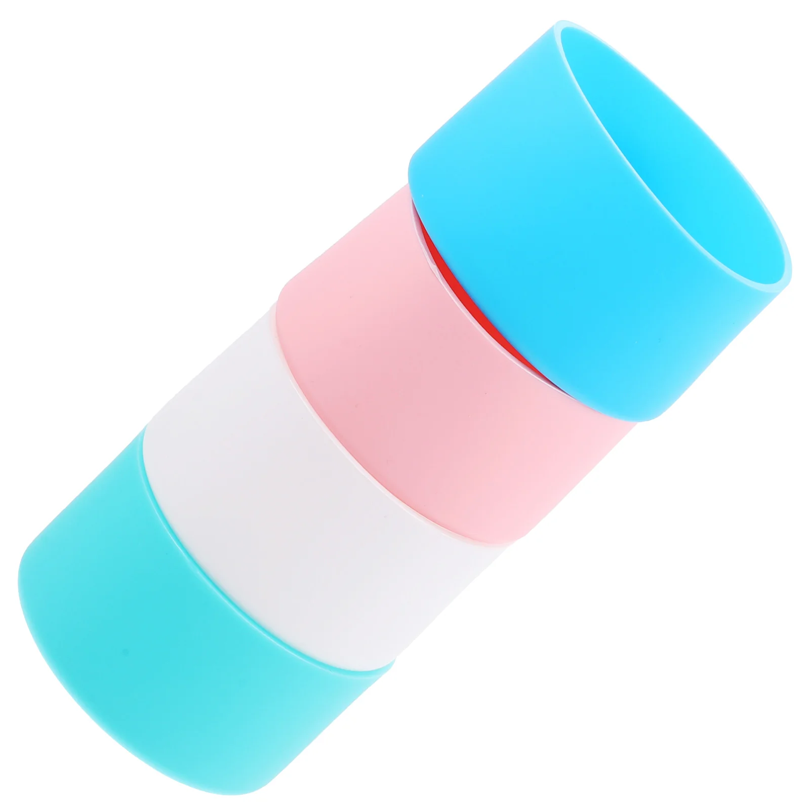 

4 Pcs 5cm Diameter Silicone Cup Covers 30 40OZ Car Bottle Reusable Anti Scald Silicone Cup Covers Tumbler Base Sleeve