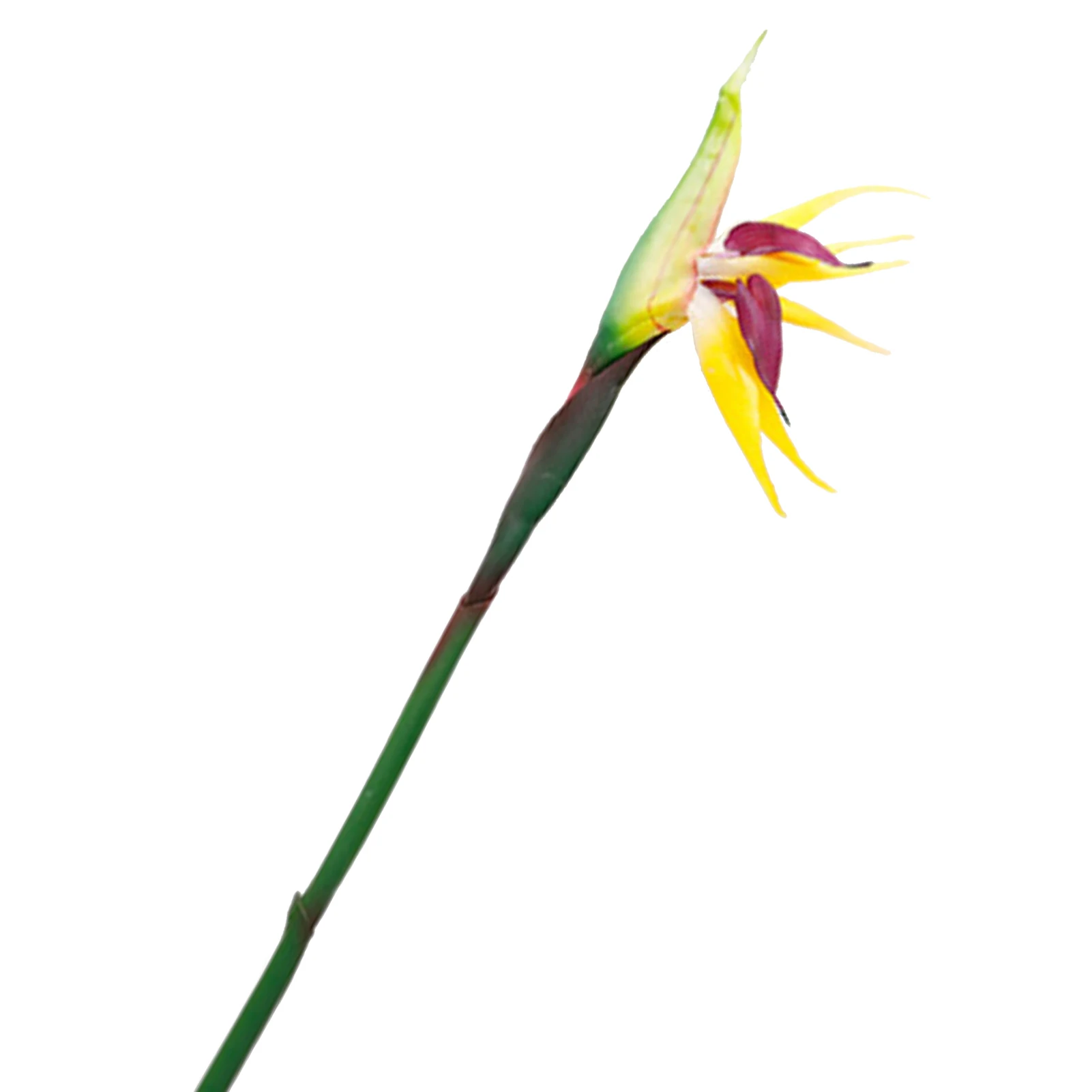 ZK50 Artificial Flowers Bird of Paradise Permanent Realistic Decorative False Paradise Flower Plants for Indoor Yellow