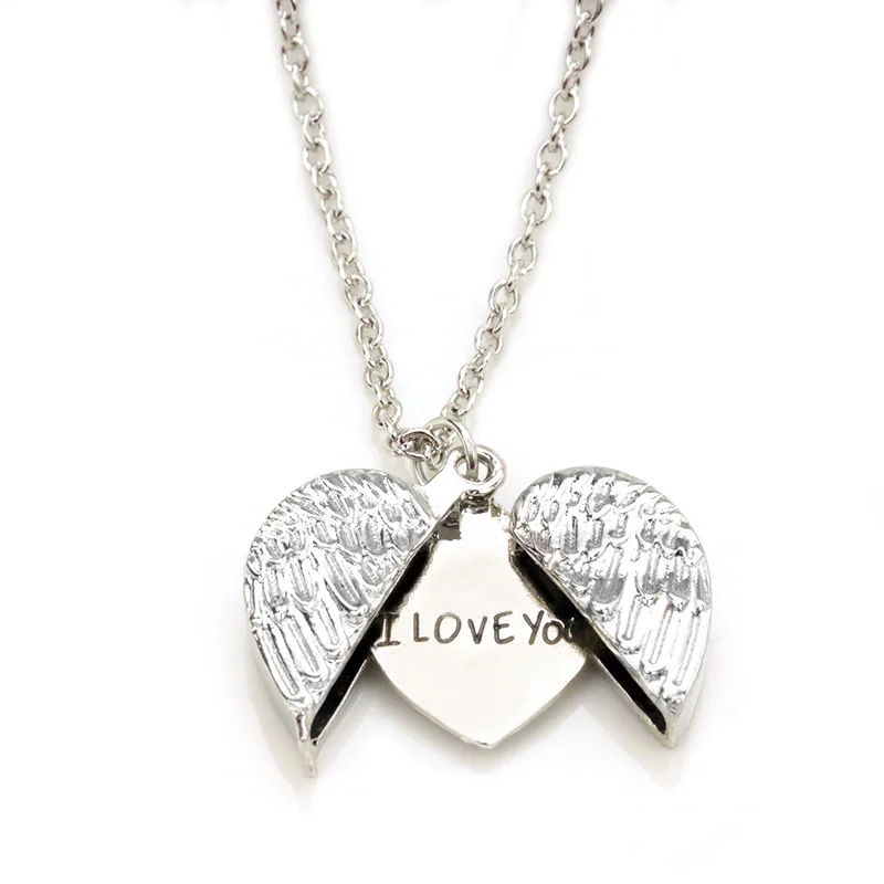Women\'s Fashion Creative Opening Box Letter I Love You Necklace Pendant High-End Unique Design Jewelry Valentine\'s Day Gift 2023