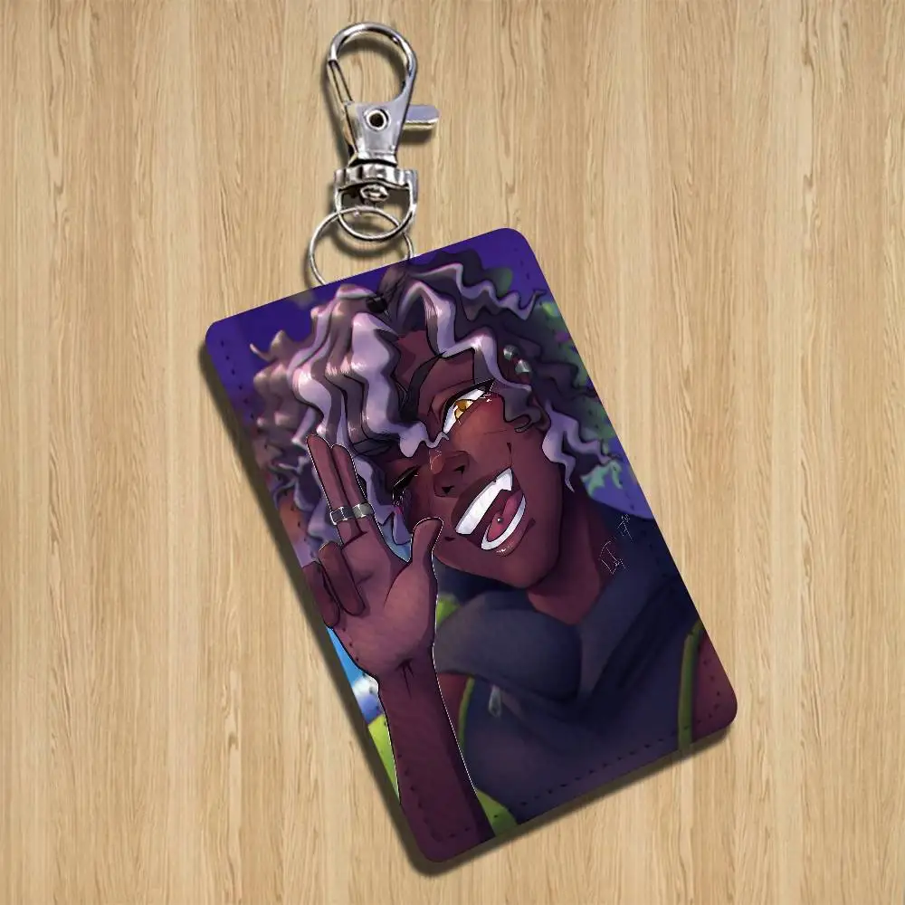 M-Micah Yujin GAME ERROR 143 Leather Keychain Badge Holder with Lanyard - ID/Access Card Holder, Key Ring Accessory, Gift Option view 5