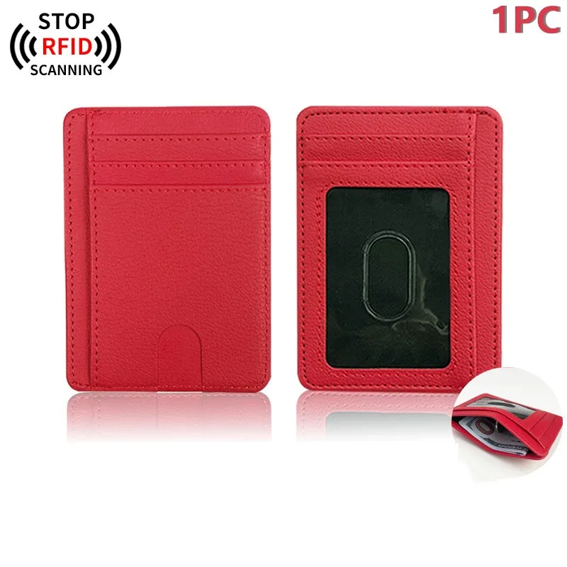 Schlanke Minimalistische RFID-blockierende Vordertaschen-Geldbörsen für Männer und Frauen – Detail 6