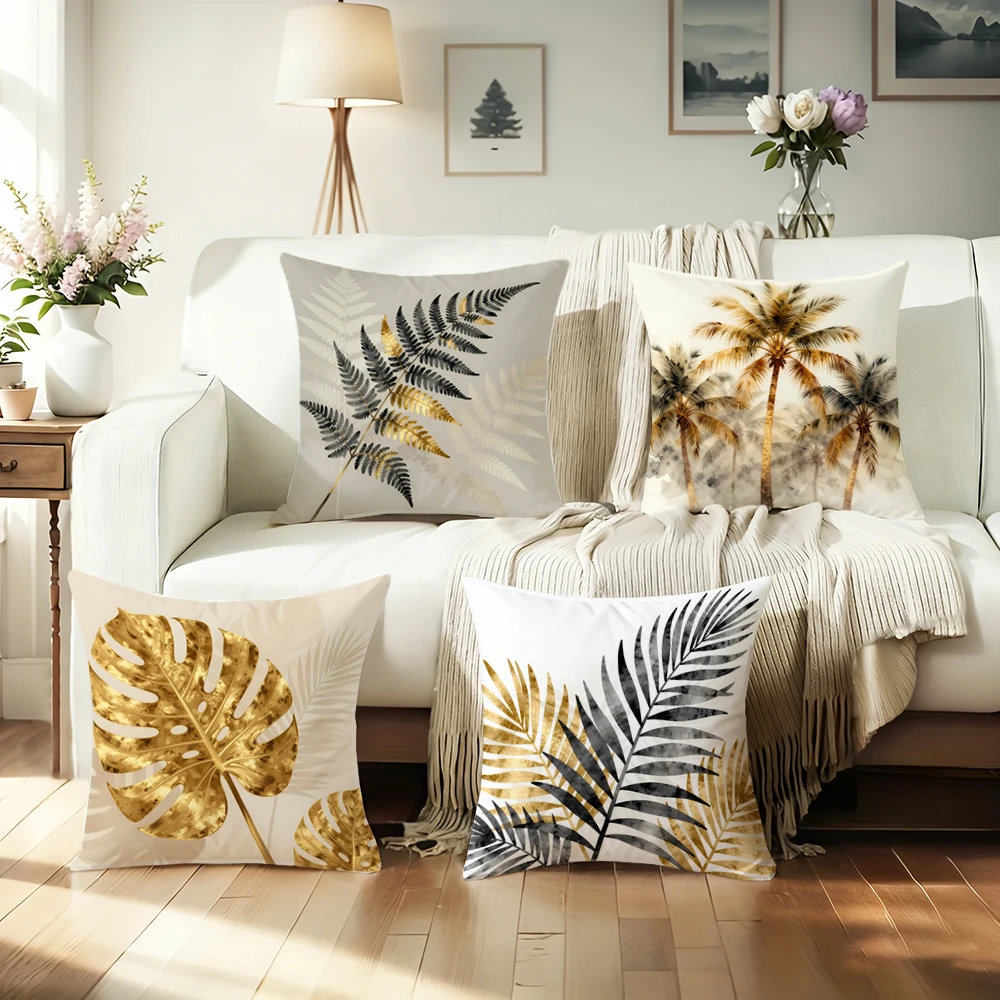 

Exquisite Leaf-Printed Pillowcases for Home Decor Sofa cushion cover home bedroom room decoration