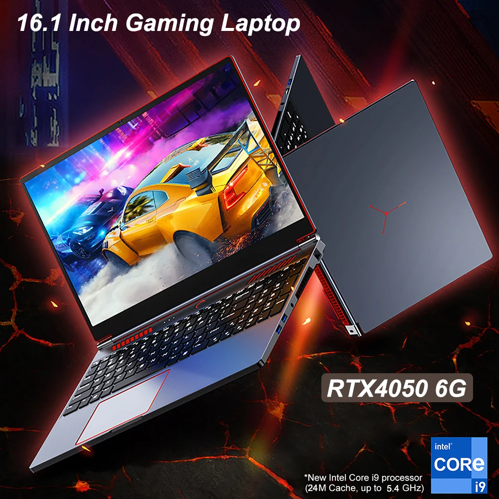 Notebook da gioco portatile da 16,1 pollici RTX4050 6G Intel Core i9-13900HK Windows11 RAM Max 64 GB 2 TB SSD DDR5 2 * M.2 WiFi Notebook da ufficio