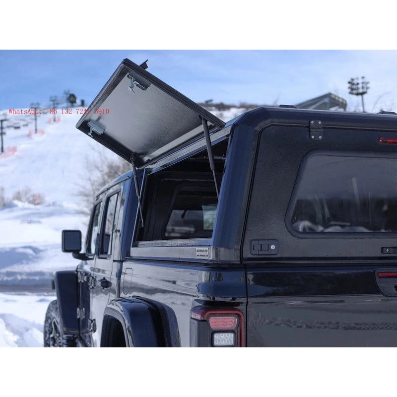 

High Performance Aluminum Steel Hard Top Truck Bed Cover Canopy Accessories for Ranger Tacoma Tundra with Locking Function