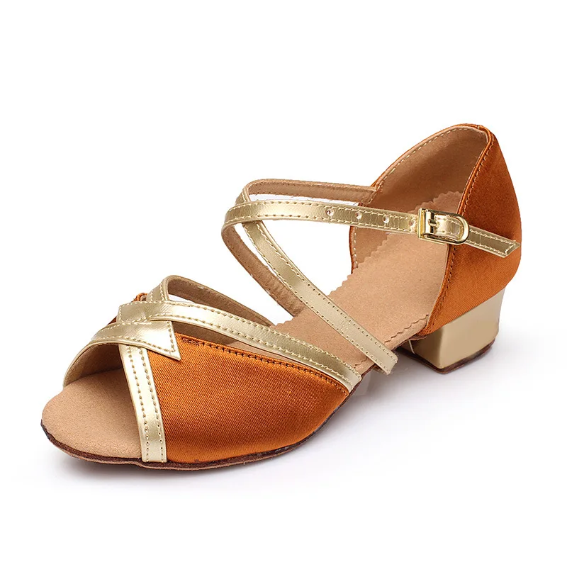 Latin Dance Shoes Ladies Dance Shoes Tango Salsa Jazz Girl Ballroom Professional Dance Shoes Satin Black Blue
