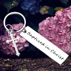Baptism Gifts Baptized in Christ Keychain Christian Key Chain Pendant Jewelry Teen Baptism Gift