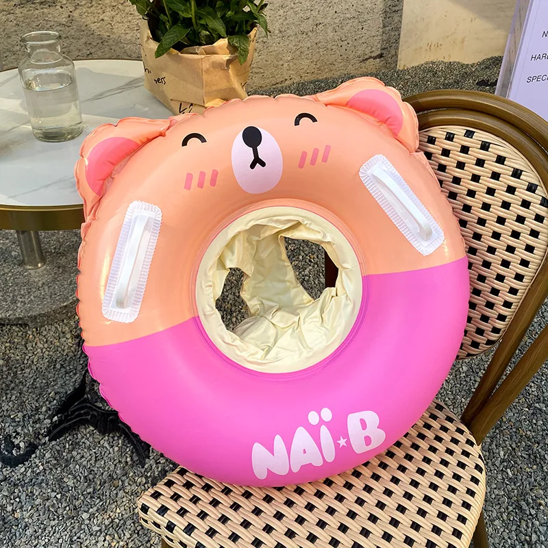 cartoon Baby Swim Ring Tube Swimming Seat Ring with handle For Child Kid SwimCircle Float Pool Bathtub Water Play Equipment Toy