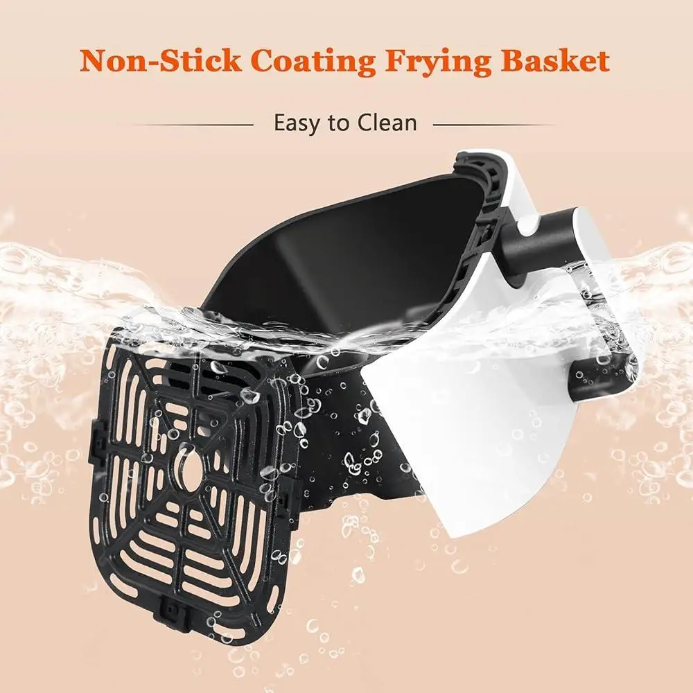 4.2 Quart Compact Air Fryer with Rapid Air Technology Timer Adjustable Temperature Control Non-Stick Basket Easy Clean Cookbook