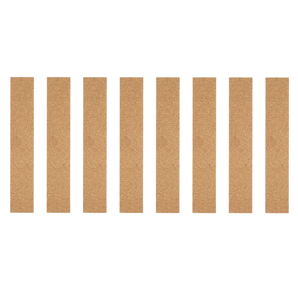 

8 Pcs Thick Cork Bulletin Strips Wall Tiles Frameless Memo Boards Office Home Decor Non Slip Textured Surface Push Pin