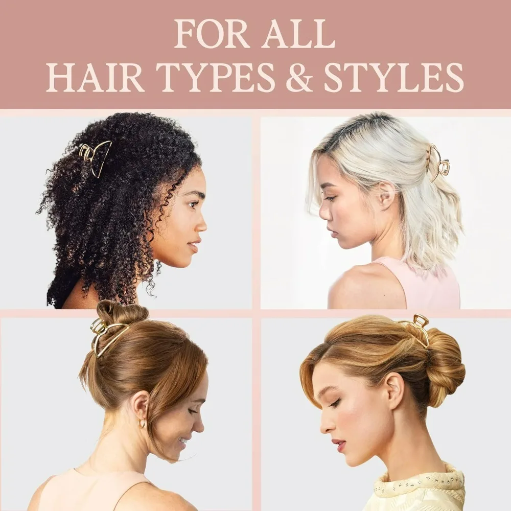 

Kitsch Metal Hair Clips for Women - Durable & Elegant Metal Claw Clips, Perfect for Everyday Use & Special Occasions