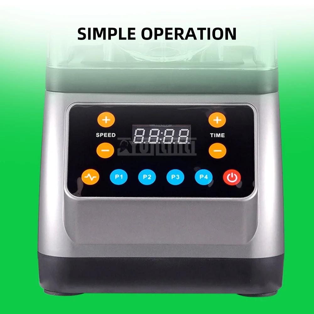 1.8L Commercial Sand Ice Machine Fully Automatic Low-Noise High-Power Juicer with Cover for Business Use