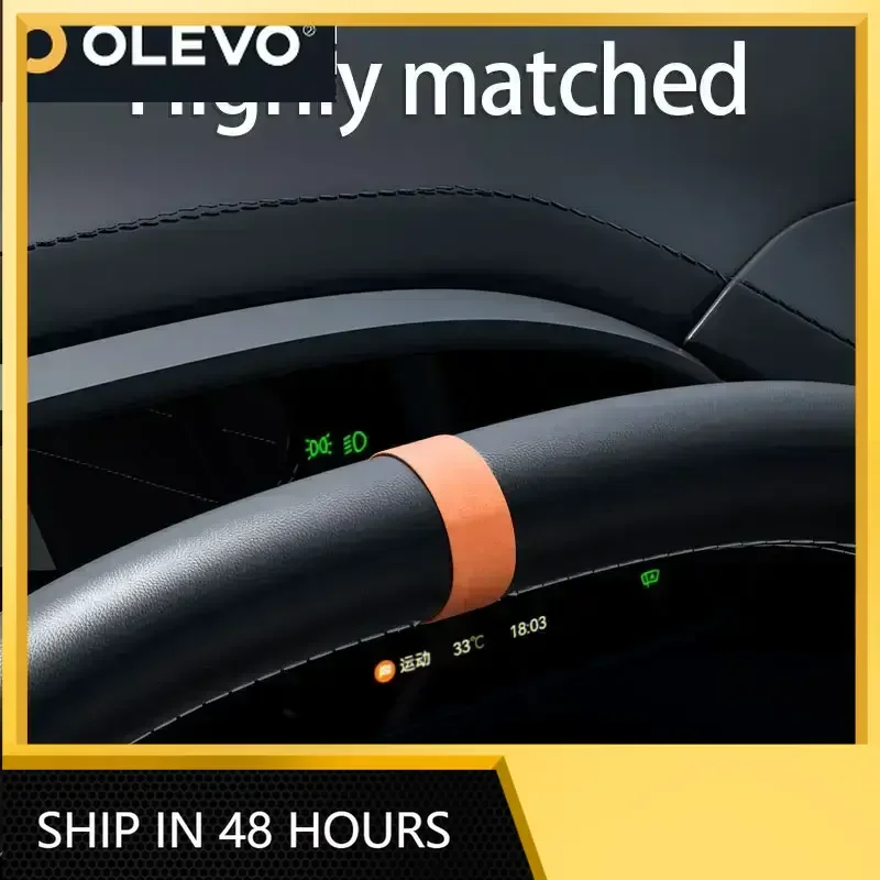 For ZEEKR 7X 001/007/009 Steering Wheel Back to Positive Label Ultra-thin Suede Anti-scratch Trim Accessories Car Accessories