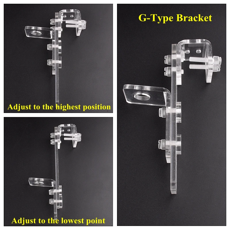 8 Types Ball Float Valve Bracket Aquarium Fish Tank Glass Clamping Bracket Aquaculture Float Valve Connect Adjustable Accessory