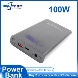 100W dużej pojemności 20000mAh mobilny powerbank HK2-2 do ładowania wszystkich rodzajów USB TYPE-C telefony komórkowe laptopy szybkie ładowanie