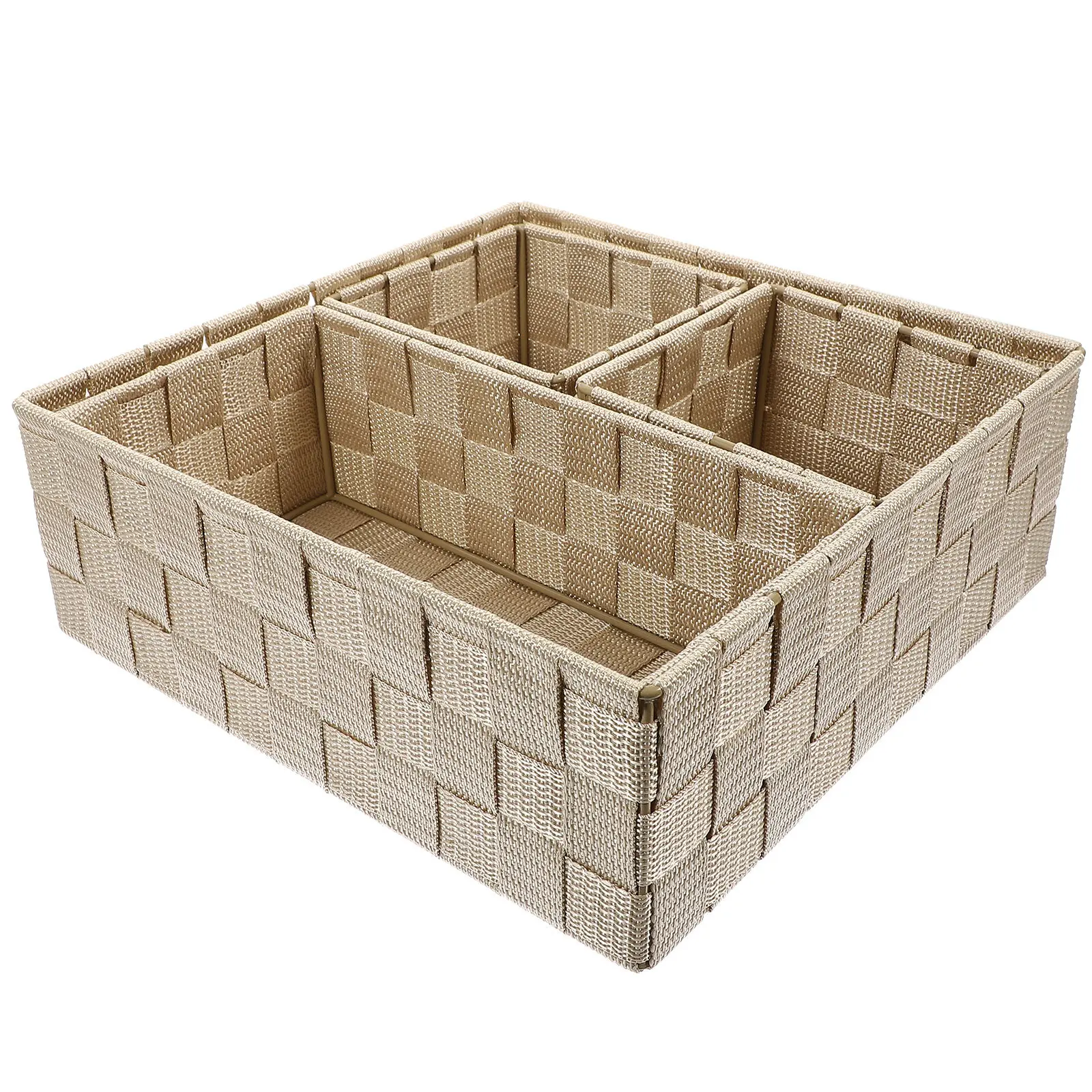 4pcs-desktop-storage-organizer-box-lattice-design-fabric-cube-container-for-office-desk-bathroom-household-cosmetics