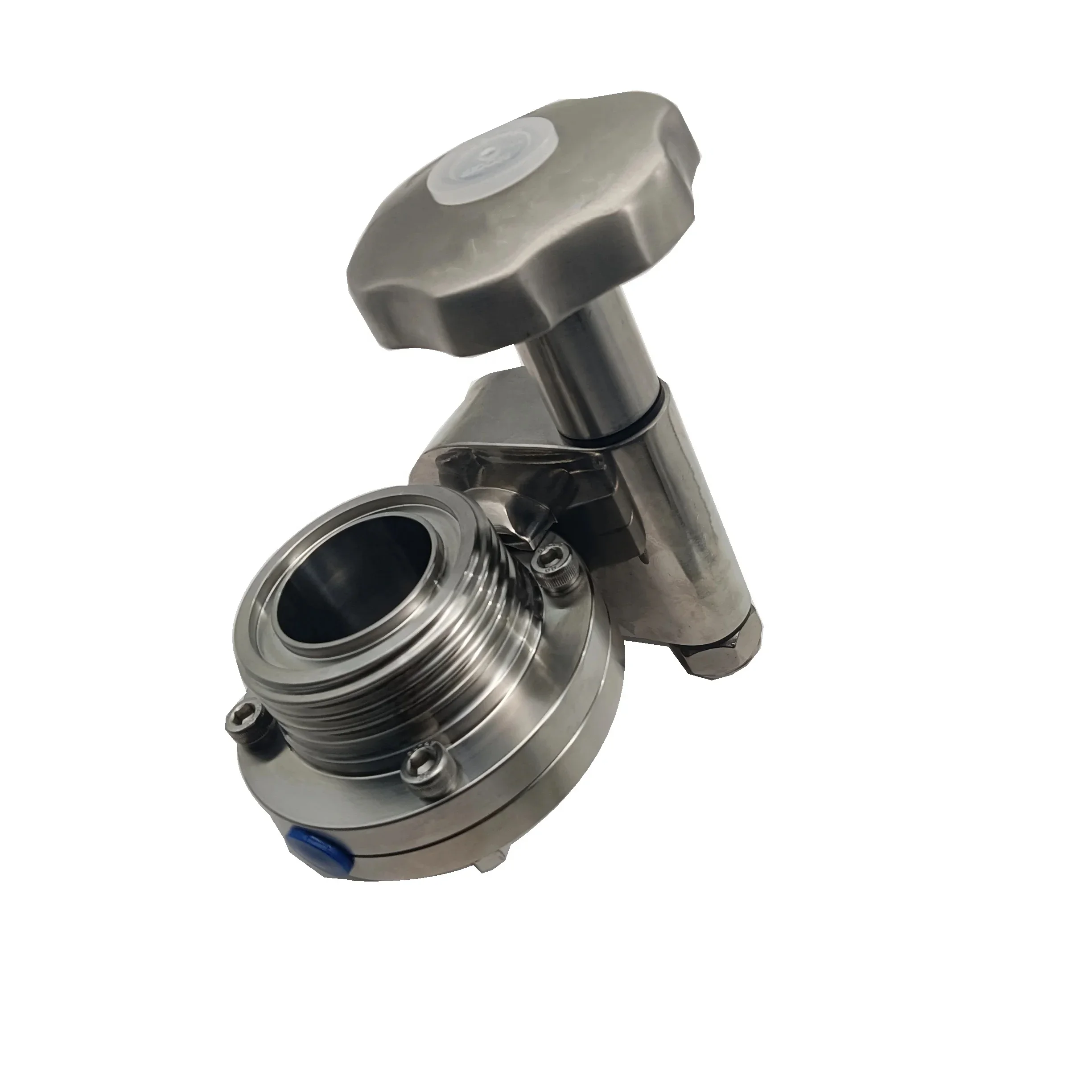 New Product Explosion Food Grade Sanitary Hygienic Stainless Steel SMS SS304 SS316L Male Thread Fine Adjustment Butterfly Valve