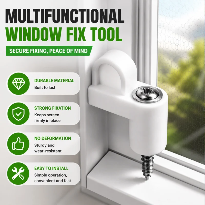 Strong Plastic Window Screen Clips for Mosquito Nets Heavy-Duty Fasteners Simple Installation Removal Ideal for Securing Screens