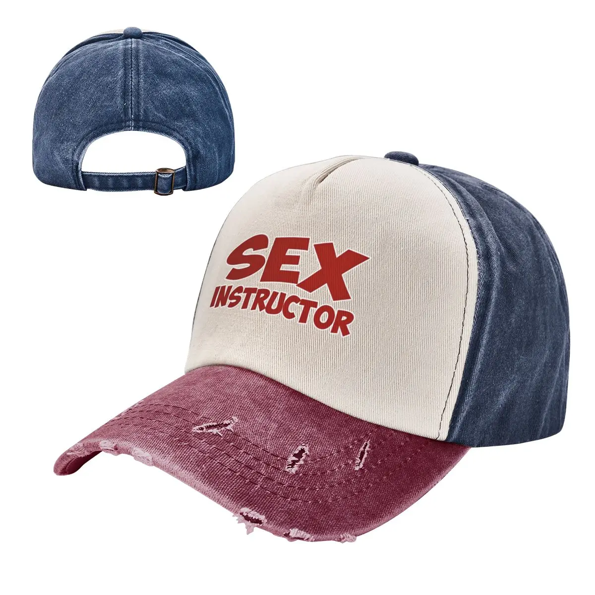 Sex Instructor Funny Quote Baseball Cap Distressed Cotton Snapback Cap Men Women Outdoor All Seasons Adjustable Fit Caps Hat