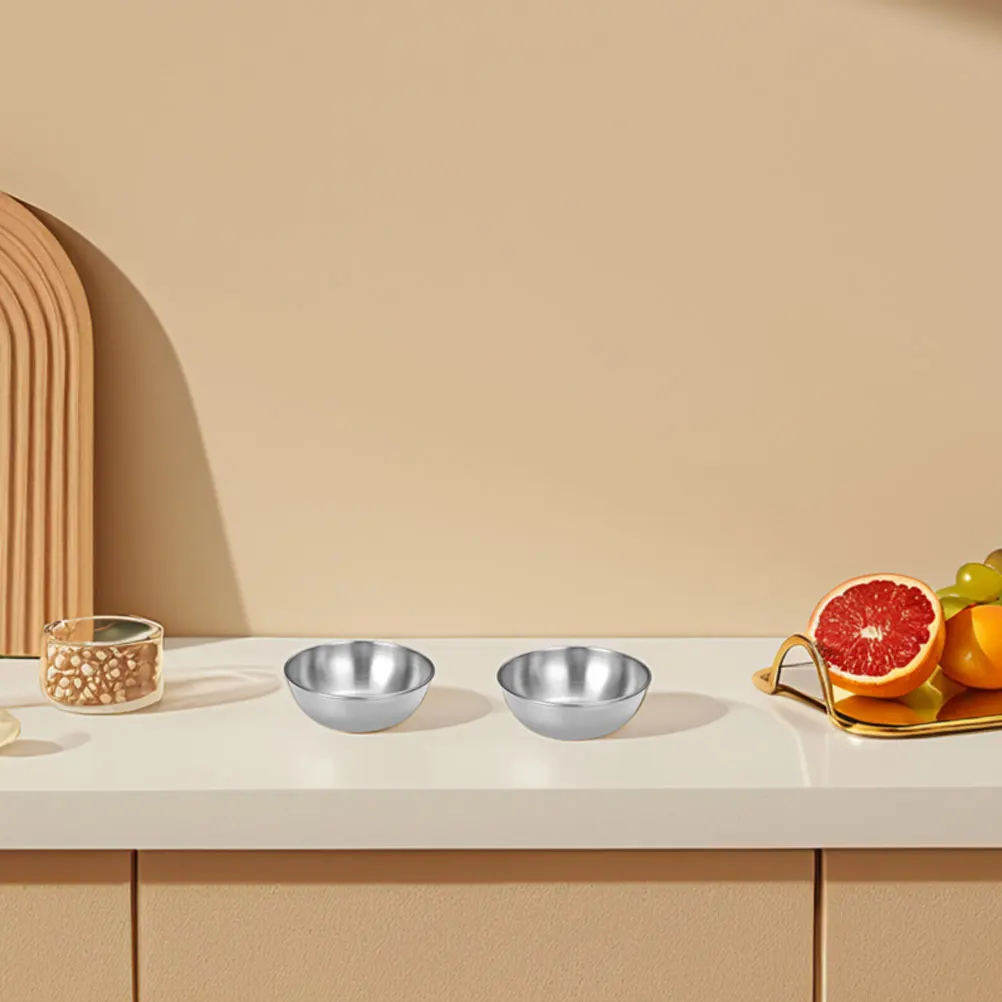 

Stainless Steel Sauce Bowls Dipping Containers for Sauces Easy Clean Condiment Serving Dishes Kitchen Prep Bowls Dipping
