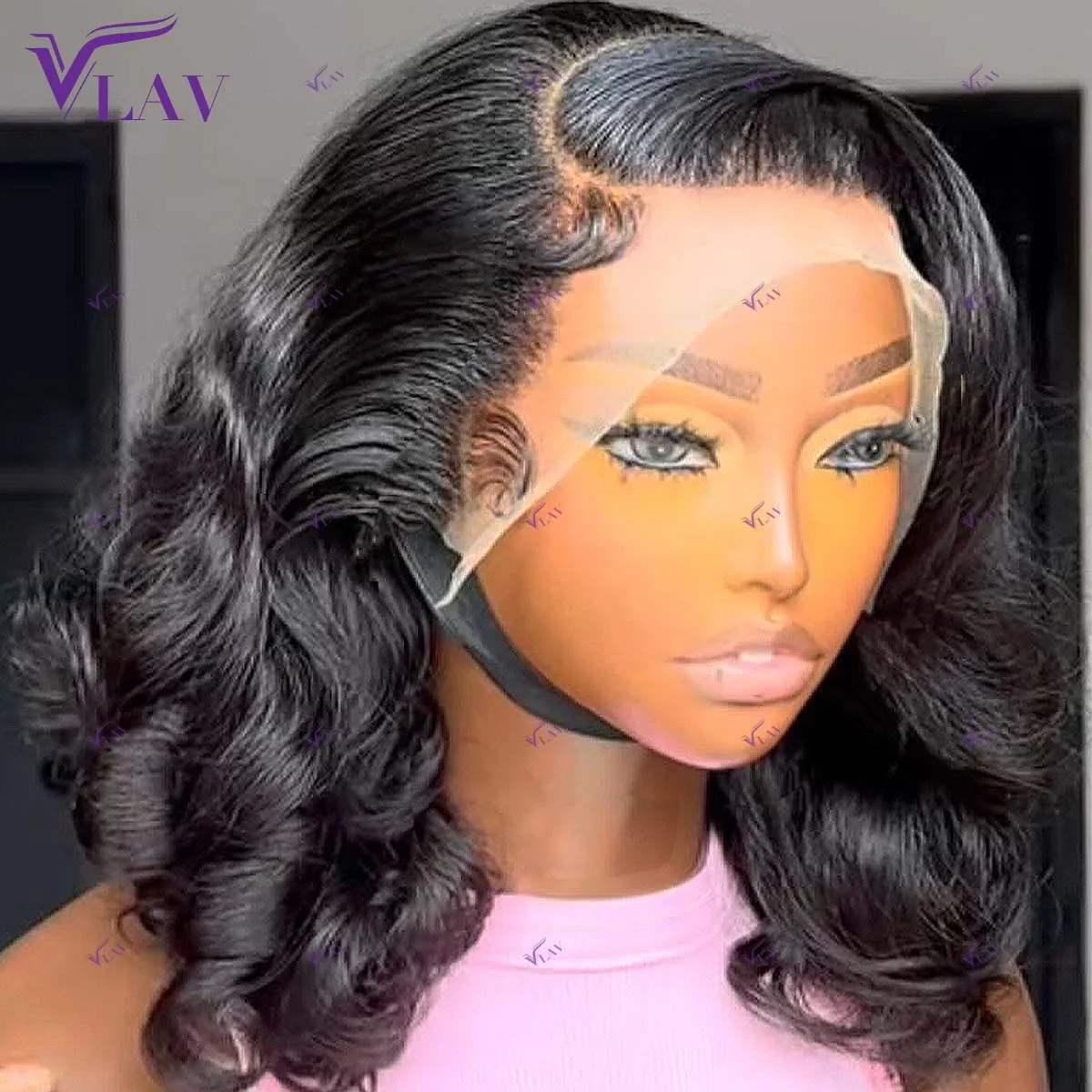 

Плотность 400 Упругие вьющиеся бесклеевые парики Человеческие волосы 13x6 HD Парик фронтальной части шнурка 13 × 4/360 HD Кружевные прозрачные фронтальные парики Wear And Go