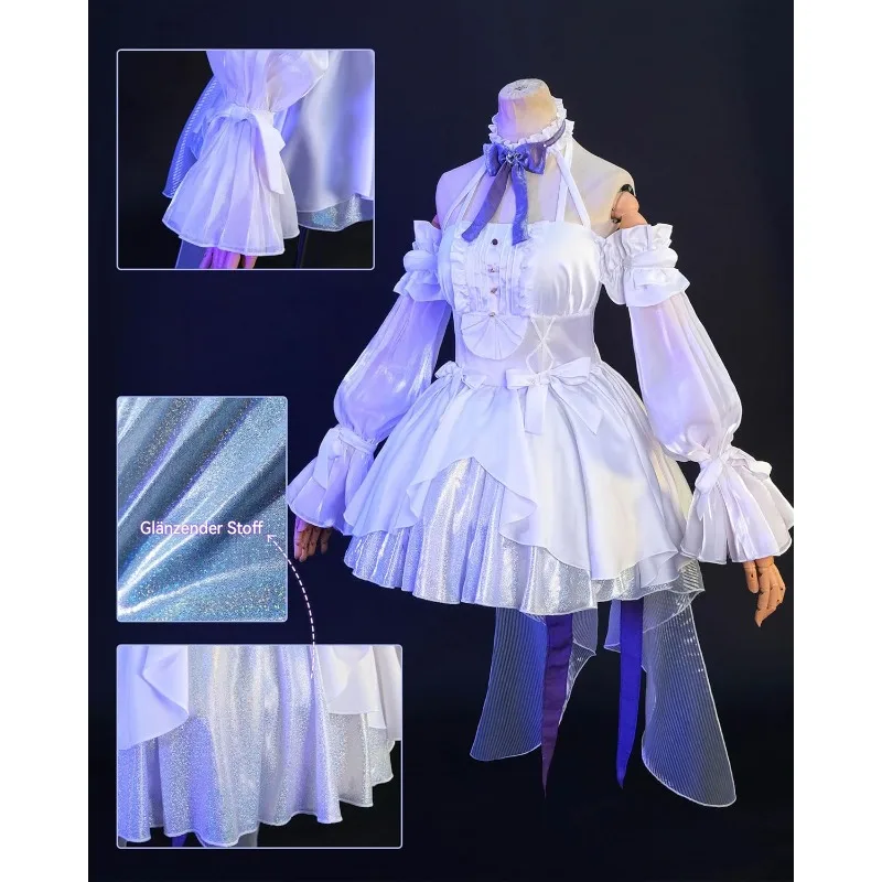 NIKKE Dorothy Cosplay Costume Victory Goddess White Dress Uniform Wig Suit for Halloween Carnival Party Women Roleplay Outfit