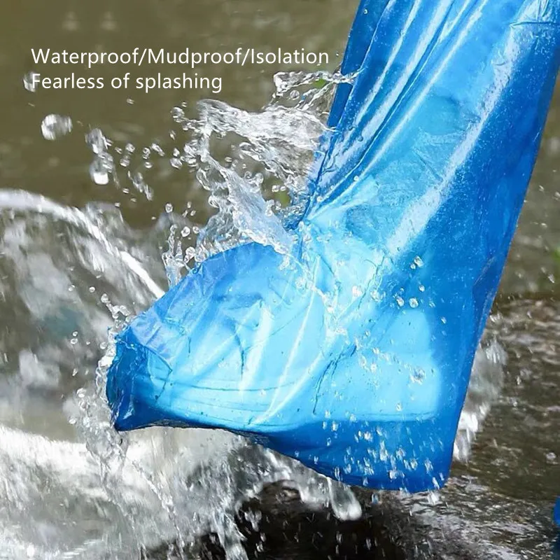 Disposable shoe covers Waterproof non-slip outdoor rain shoes over the knee shoe covers for men and women