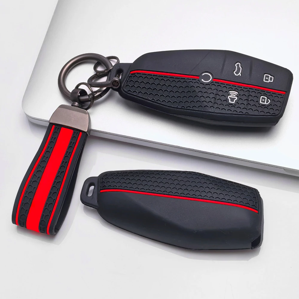 Remote Key Protector With Lanyard For MG One For Roewe iMAX8 D7 Shock Absorbing Reliable Protection Anti Slip Dustproof Premium