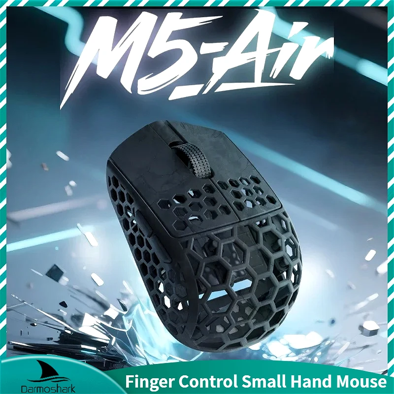 

Darmoshark M5 Air Carbon Fiber Mouse Finger Control Small Hand 31g Lightweight Tri-mode Mouse 8K PAW3950 CNC Scroll Wheel PC