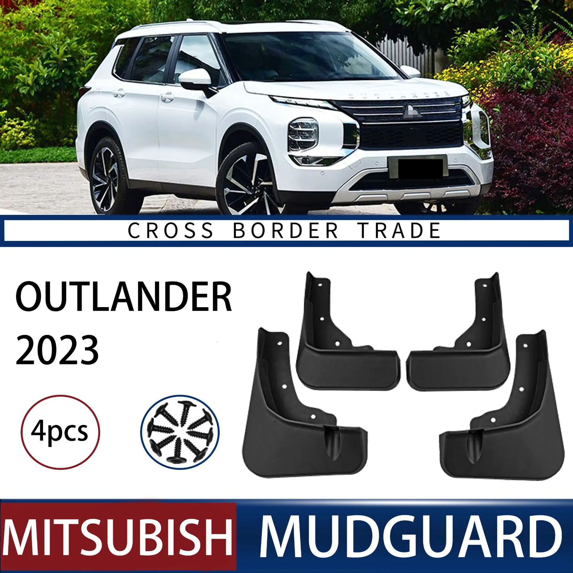 

FOR Mitsubishi Outlander 2023 Car Molded Mud Flaps Splash Guards Mudguards Front Rear Styling Front Rear Car Accessories