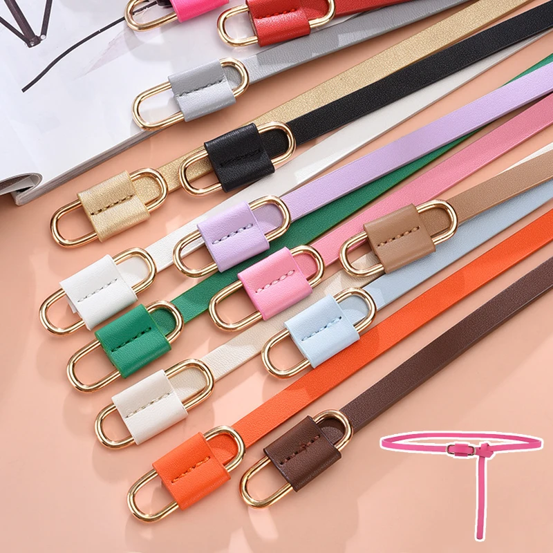 Vrouwen Zomer Rok Riem Mode Zachte Pu Lederen Geknoopte Riem Verstelbare Metalen Gesp Jurk Jeans Decoratieve Dunne Riem