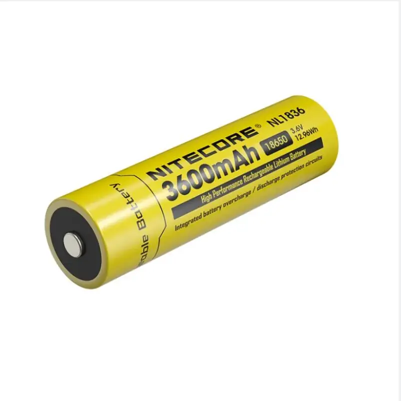 Nitecore NL1836 18650 3500mAh 3.6V 12.96Wh Rechargeable Li-on Battery with Circuit protection For Nitecore Flashlight Headlamp