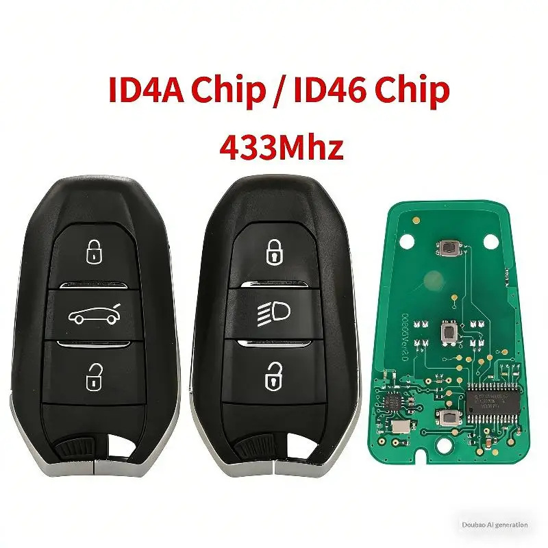 

【MO】Smart Remote Car Key 433MHz ID46/4A For 208 308 508 3008 5008 DS3 DS4 DS5 C3 C4 C5 2010+ IM2A A01TAB