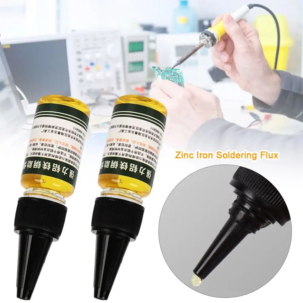 Durable 10ML Stainless Steel Flux Lead-Free Safe Welding Zinc Iron Soldering Flux Aluminum Sheet Liquid Flux