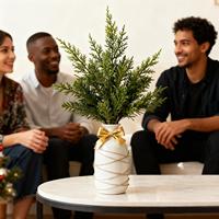 Christmas Picks Artificial Cedar Home Decor Artificial Christmas Greenery Pine Stems for Crafts Wreath Vase Filler Mantel Party