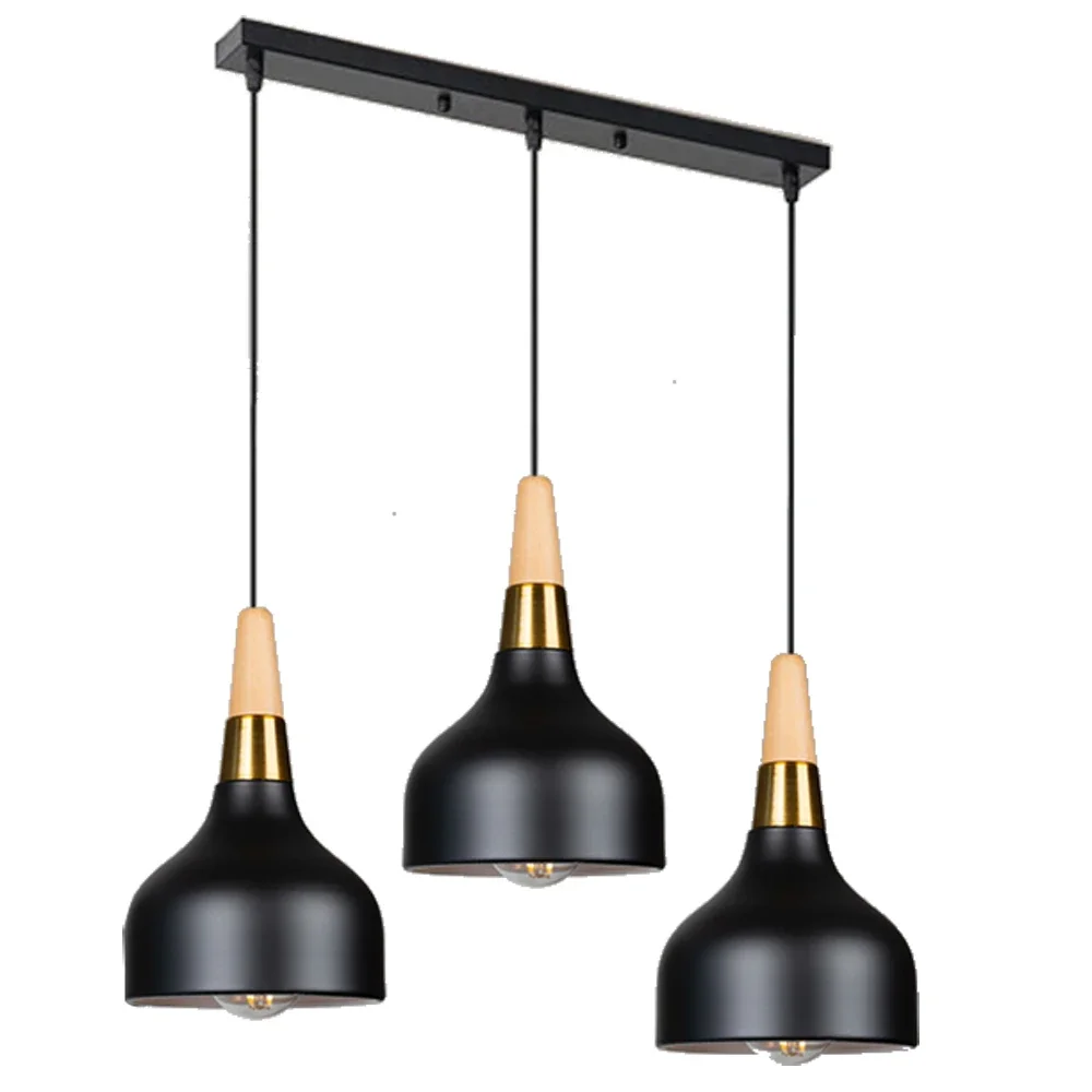 Luces colgantes modernas, accesorio de cúpula de madera, lámpara colgante de iluminación ajustable para cocina, Isla, comedor, sala de estar, dormitorio