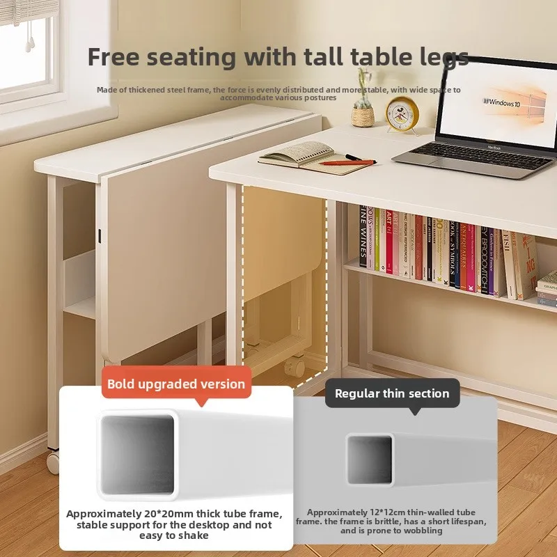 Foldable table Bedside table Removable computer table Small apartment bedroom Home simple office Student writing table