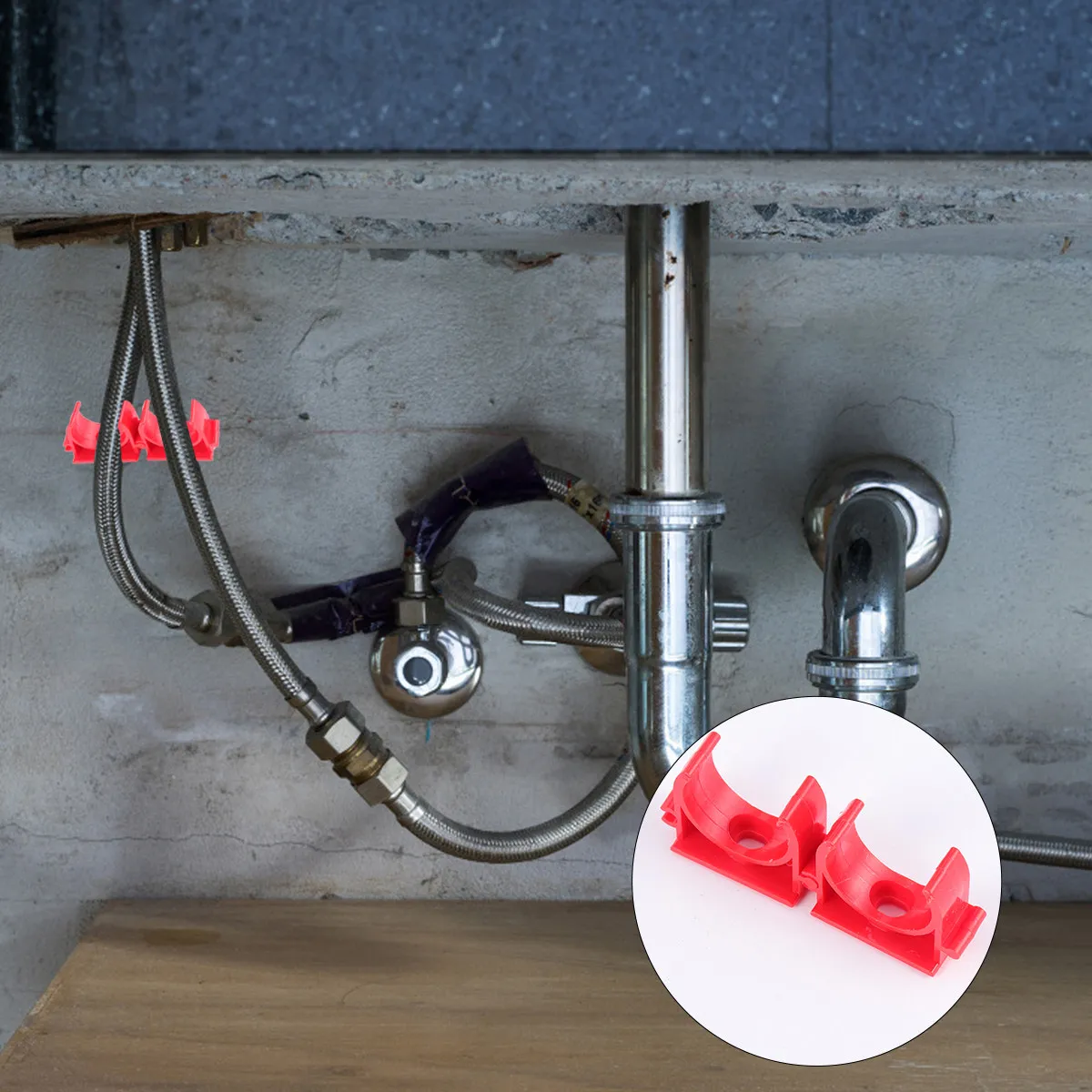 

PVC Clamp U Shape Pipe Support for Electrical Conduit Water Line Wall Floor Installation Fast Secure Tidy Layout