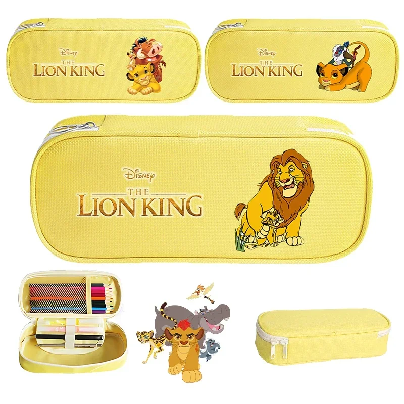 

Mufasa Lion King Student Pencil Case Movie Cartoon Printed Pencil Bag Kids Go School Stationery Portable Storage Cute Anime Gift