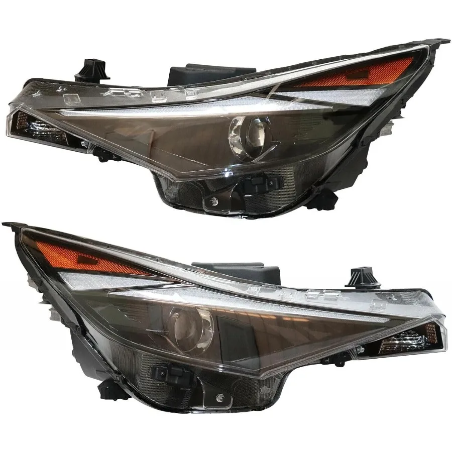 

Front Headlight For Elantra 2021 2022 Halogen LED Headlight 92102Ab000 92101AB000 Head Lamp Direct Replacement Assembly Pair(D