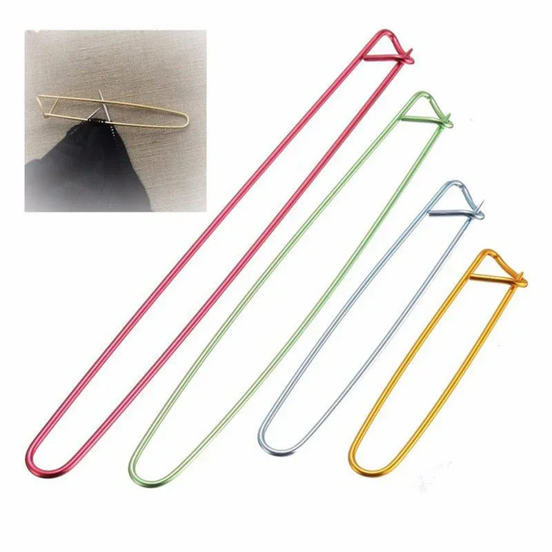 6pcs Multi-size Marker Pin Stitch Holder Needle Clip Craft Knitting Crochet Locking Weaving Sewing Tools