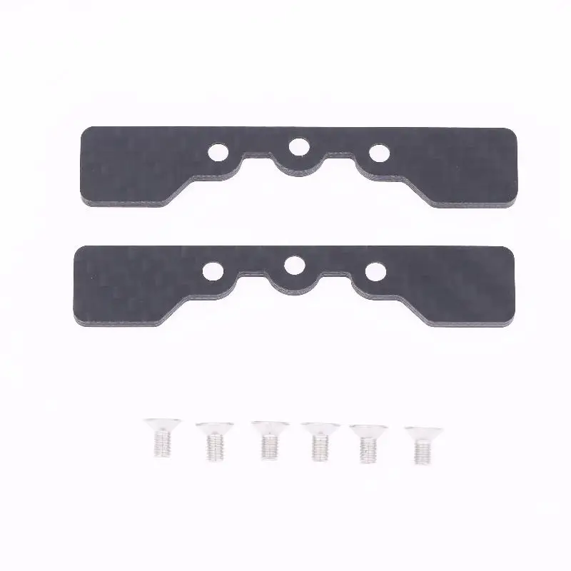 Para TT02 TT-02 1/10 RC coche de fibra de carbono Kit de placa de tope de brazo inferior piezas de mejora de coche de juguete Rc
