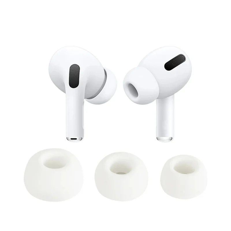 Multi Size White Silicone Ear Tips Compatible With AirPods Pro 2, Soft Earbud Eartips With Built-in Filter Mesh Replacement Acce