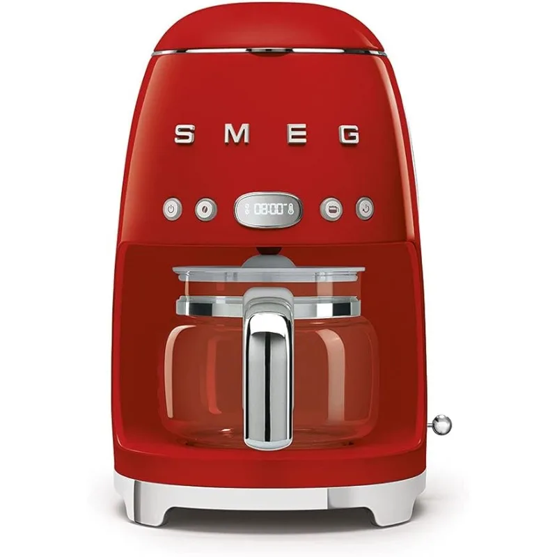 

Кофемашина с капельным фильтром Smeg, красная, 10 чашек