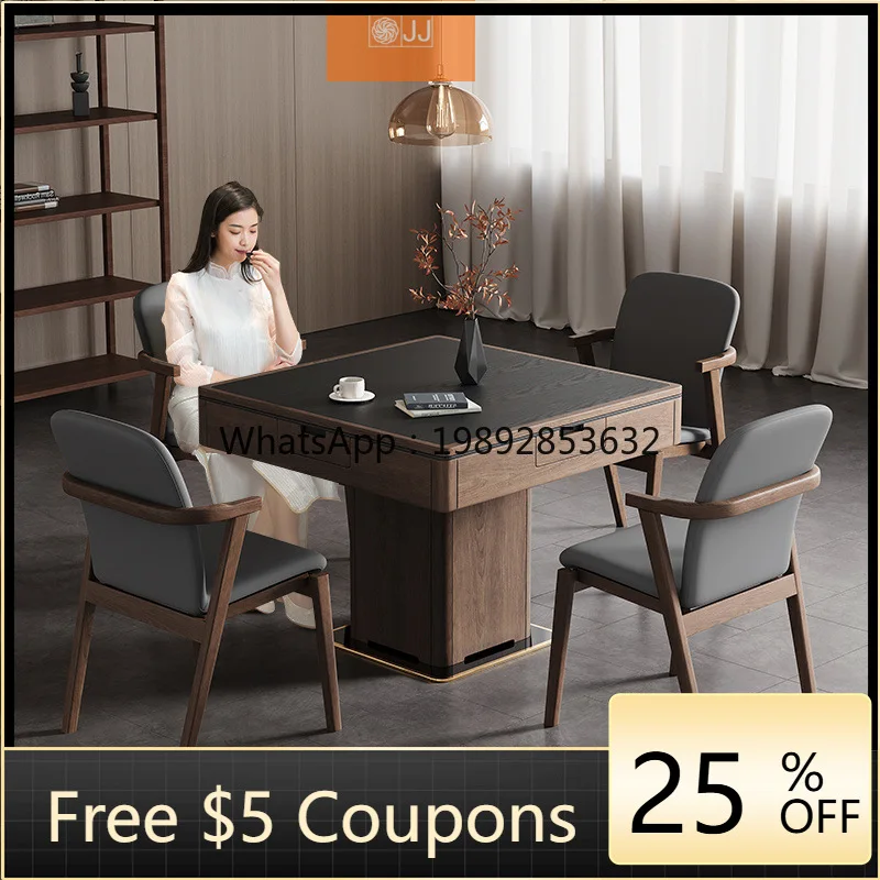 LYY Fully Automatic New Chinese Style Mahjong Machine Home Use  Table Dining Table Dual-use Mahjong Machine Dining