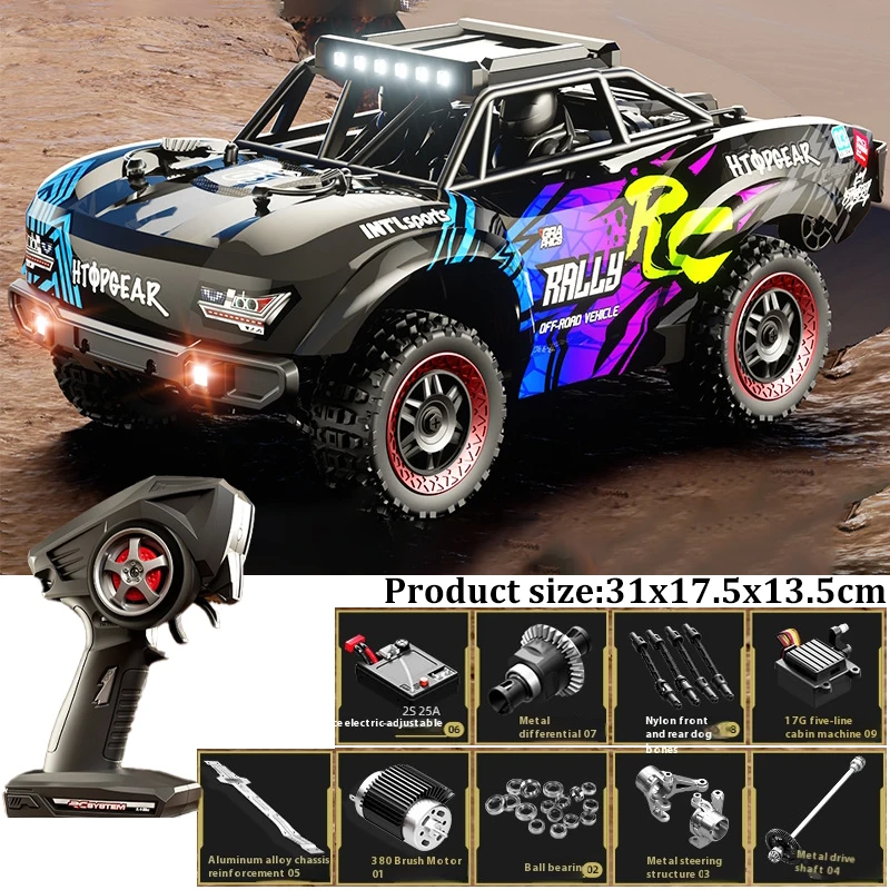 

Scy 18103 1:18 Blue Purple/Blue Red Brushed 4wd Short Course Truck, Proportional Rc High-Speed Car Model For Adults Kids Gifts